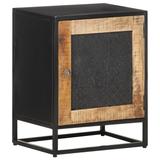 vidaXL Bedside Cabinet 15.7"x11.8"x19.7" Rough Mango Wood