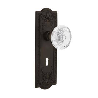 Nostalgic Warehouse Vintage Crystal Meadows Dummy Door Knob Set with
