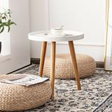 Gymax Set of 2 Round Side Table Sofa Coffee End Accent Table - 16'' x 16'' x 17''