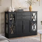BELLEZE 47" Wood Storage Sideboard Buffet Cabinet Console Table