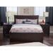 Metro Queen Platform Bed with Footboard and 2 Drawers in Espresso