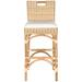 SAFAVIEH 17.75-inch Fremont Natural Woven Barstool. - 17" W x 16" D x 43" H