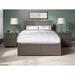 Madison Full Platform Bed with Footboard and Twin Trundle in Grey
