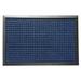 Rubber-Cal "Nottingham" Rubber Backed Carpet Mat - 3 x 5 feet - Blue Polypropylene Mat