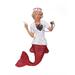 December Diamonds Nurse Naughty Mermaid Christmas Holiday Ornament - Red,White