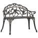 vidaXL Bistro Bench 39.4" Bronze Cast Aluminum - 39.4"x21.3"x31.5"