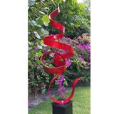 Statements2000 Red Modern Metal Garden Sculpture Indoor/Outdoor Yard Decor by Jon Allen - Red Perfect Moment