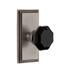 Grandeur Carre Solid Brass Rose Passage Door Knob Set with Lyon Black