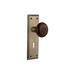 Nostalgic Warehouse Brown Porcelain Solid Brass Privacy Door Knob Set