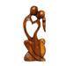 12" Wooden Handmade Abstract Sculpture Statue Handcrafted "Endless Love" Gift Home Decor Figurine Decoration Hand Carved