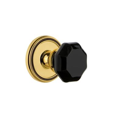 Grandeur Soleil Solid Brass Rose Single Dummy Door Knob with Lyon