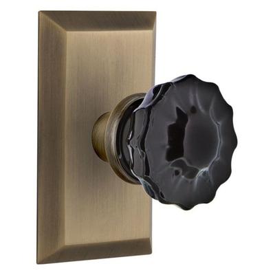 Nostalgic Warehouse Studio Solid Brass Rose Passage Door Knob Set with