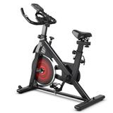 Indoor Silent Belt Drive Adjustable Resistance Cycling Stationary Bike - 41" x 20.5" x 39.5"-44.5" (L x W x H)