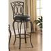 Metal Barstool with Black Faux Leather Seat - 44 H x 17 W x 19 L Inches