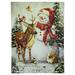 LED Lighted Snowman Reindeer Christmas Canvas Wall Art 15.75 x 11.75