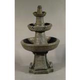 60" Teal Finished Three Tier Outdoor Patio Garden Water Fountain