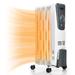 Gymax 1500W Oil Filled Radiator Heater Portable Space Heater w/ 3 Heat - See Details