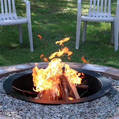 Fire Ring Durable Black Steel DIY Backyard Fire Pit Liner Rim - 27"