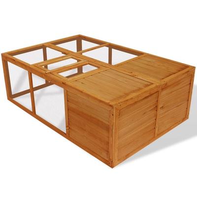 vidaXL Outdoor Foldable Wooden Animal Cage - 59.1"x39.4"x19.7"