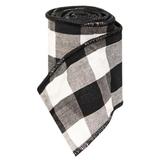 Wired Black & White Buffalo Check Ribbon 3" x 9 Yards - 3" x 9 Yards