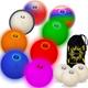 Flames 'N Games Pro LED Glow Juggling Balls - 3x UV Ultra Bright Battery Powered Glow LED Juggling Ball Set with Drawstring Travel Bag. (Blue/Red/White)