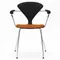 Cherner Chair Company Cherner Metal Base Armchair with Seat Pad
