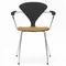 Cherner Chair Company Cherner Metal Base Armchair with Seat Pad