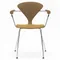 Cherner Chair Company Cherner Metal Base Armchair with Seat Pad