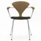 Cherner Chair Company Cherner Metal Base Armchair with Seat Pad