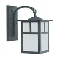 Arroyo Craftsman Mission Arched Arm Outdoor Wall Sconce - MB-7TF-MB