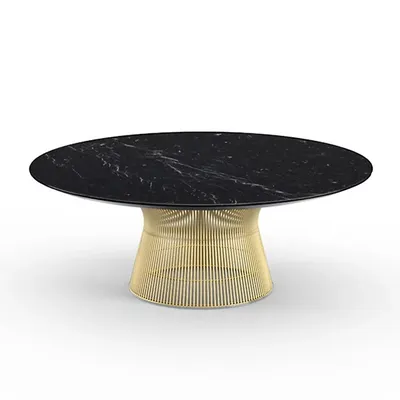 Knoll Platner 42 Inch Coffee Table in Gold - Knoll Authorized Retailer
