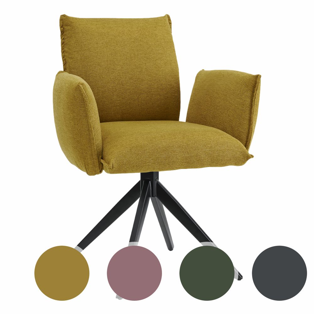 designline »SIT DOWN« Polsterstuhl Turn drehbar mit Armlehnen / rosa Image