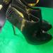 Michael Kors Shoes | Michael Kors Mk Aa12f Hight Heal Zip Up Black Boot | Color: Black/Gold | Size: 8