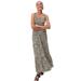 Plus Size Women's Tiered Maxi Dress by ellos in Black Cream Print (Size 18/20)
