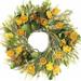Rosalind Wheeler Dried Orange U Glad Floral Wreath in Green/Orange | 22 H x 22 W x 5 D in | Wayfair 51D611D82F39463EAFD6E79E317F08B1