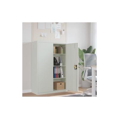 vidaXL Aktenschrank 90×40×140 cm Stahl Grau