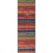 Green/Orange 31 x 0.01 in Area Rug - Ivy Bronx Parnell Striped Teal/Orange/Yellow Area Rug Polypropylene | 31 W x 0.01 D in | Wayfair