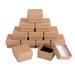 Rebrilliant Khaki Kraft Cotton Filled Gift Boxes Jewelry Cardboard BoxesSet Of 24 in Brown | 1.25 H x 2 W x 2 D in | Wayfair