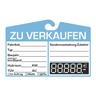 3x 25 Spiegelanhänger »Preisschild Digital« blau, EICHNER