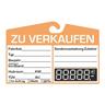 3x 25 Spiegelanhänger »Preisschild Digital« orange, EICHNER