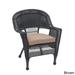 Black Wicker Chair/ Cushion (Set of 4)