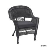 Black Wicker Chair/ Cushion (Set of 4)