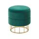 Pouf en velours vert foncé avec rangement