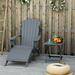 Dovecove Nederland Wood Folding Adirondack Chair w/ Table Wood in Gray | 37.5 H x 29.25 W x 35.5 D in | Wayfair CAB2E0A83DF348D1B5FFD9880B93CB0F