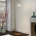 Ebern Designs Hermelo 62" Arched Floor Lamp Metal in Yellow | 62 H x 12 W x 12 D in | Wayfair BB661540B1A24CC6A2D847D2362F917B