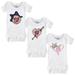 Girls Infant Tiny Turnip White Washington Nationals 3-Piece Bodysuit Set