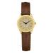 Women's Notre Dame Fighting Irish Gold Medallion Brown Leather Wristwatch