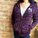 American Eagle Outfitters Tops | Aeo American Eagle Outfitters Burgundy Maroon Graphic Hoodie Sweatshirt Jacket | Color: Purple/White | Size: M