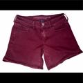 American Eagle Outfitters Shorts | American Eagle Outfitters Midi Super Stretch Short | Color: Purple/Red | Size: 4