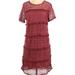 Anthropologie Dresses | Anthropologie 02 Sky Fringed Lace Boho Dress Sm | Color: Red | Size: S